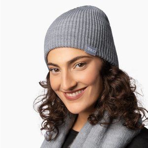 NEW Soft, Cozy Grey Beanie, Recycled yarn, Boho winter knitted beret, Men, Women